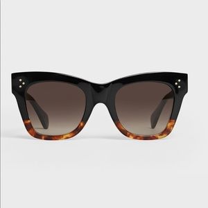 Cat Eye Celine Sunglasses in Black / Havana